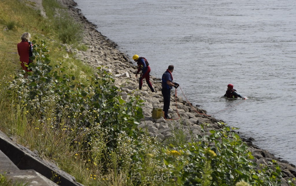 Uebung BF Taucher und Presse Koeln Zoobruecke Rhein P177.JPG - Miklos Laubert